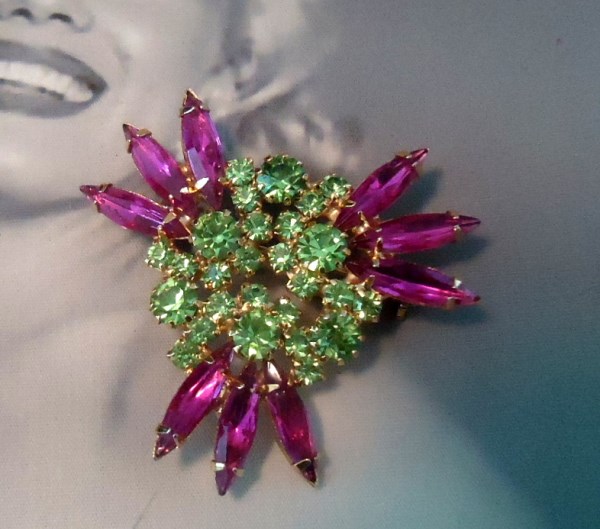 Unsigned Beauty Navette and Chaton Brooch *SOLD*