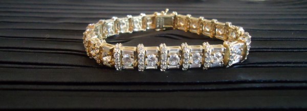 Victoria Wieck Vermeil Sterling and Absolute Diamond Bracelet *SOLD*